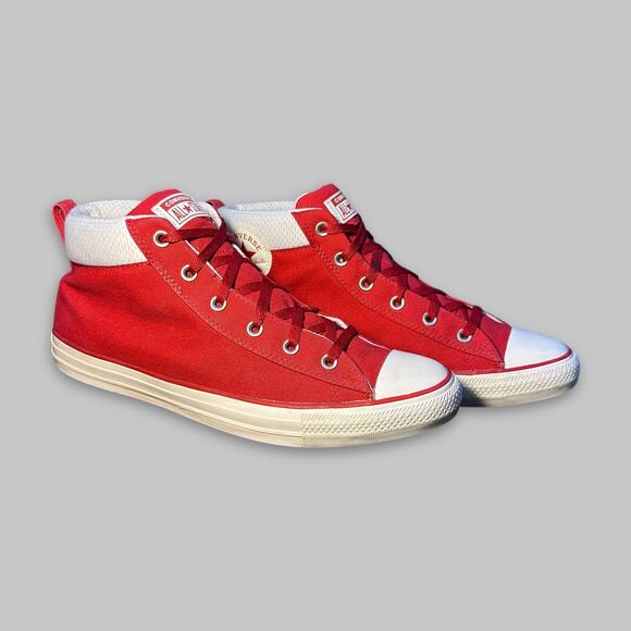 Converse Chuck Taylor All Star Red High-Top Sneakers - Men’s Size 12 - Picture 1 of 6
